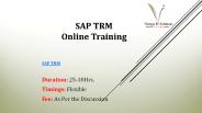 SAP TRM Online Training