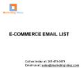 E-Commerce Email & Mailing List / E-Commerce Professionals Email List / E-commerce