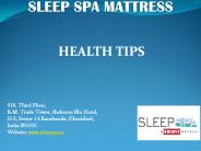 Sleep Spa Mattress Health Tips