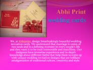 wedding cards designing & printing
