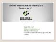 How to Select Kitchen Renovation Contractors? PowerPoint PPT Presentation