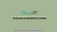 Custom Project Management Software - QuickStart Admin