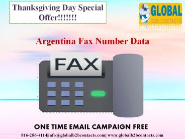 Argentina Fax Number Data