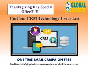 CinCom CRM Technology Users List