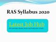 Rajasthan RAS Syllabus 2020 PowerPoint PPT Presentation