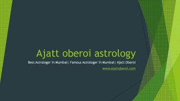 Ajatt Oberoi’s Astrology of Financial Forecast 