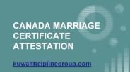 Canada marriage certificate attestation