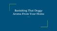 Banishing That Doggy Aroma From Your Home PowerPoint PPT Presentation