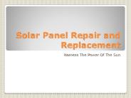 Solar Panel System Repair Service NJ