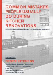 Common Mistakes People Usually Do During Kitchen Renovations