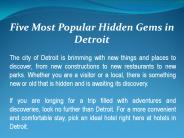 Five Most Popular Hidden Gems in Detroit