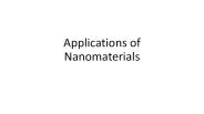 Application of Nanomaterials