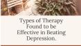 Types of Therapies Found to be Effective in Beating Depression PowerPoint PPT Presentation