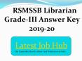 RSMSSB Librarian Grade-III Answer Key 2019-20 PowerPoint PPT Presentation