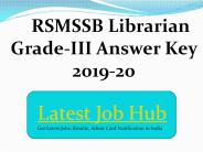 RSMSSB Librarian Grade-III Answer Key 2019-20