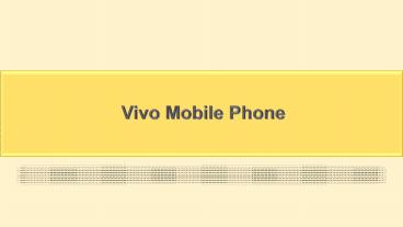 Vivo Mobile Phone
