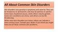 All About Common Skin Disorders PowerPoint PPT Presentation