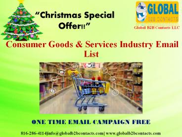 Consumer Goods & Services Industry Email List