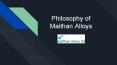 Philosophy of Maithan Alloys PowerPoint PPT Presentation