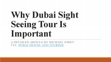 Dubai City Tour