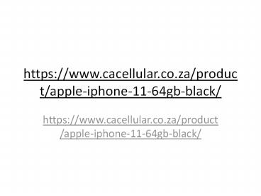 Apple iPhone 11 64GB Black | CaCell (1)