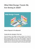 What Web Design Trends We Are Seeing In 2020? PowerPoint PPT Presentation