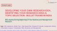 Developing Your Own Research Idea, Identifying Your Research Area & Topic Selection - Bullet Trains in India PowerPoint PPT Presentation