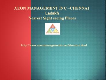 Aeon Management Inc Chennai 05