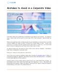 Mistakes to Avoid in a Corporate Video PowerPoint PPT Presentation