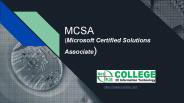 Microsoft Certified Solution Associate (MCSA)