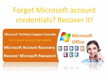 Forgot Microsoft account credentials? Recover it! (1)