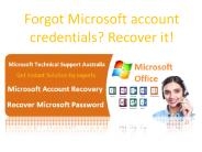 Forgot Microsoft account credentials? Recover it! (1)