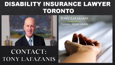 Disability insurance lawyer Toronto