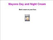 Mayons Day and Night Cream