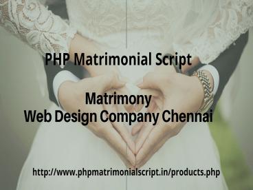 Matrimony Web Design Company | PHP Matrimonial Script