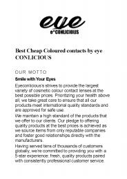 Best Coloured contacts online
