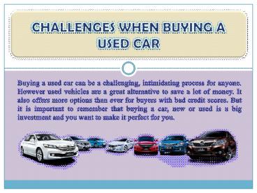 3 Common Mistakes To Avoid When Buying A Used Car presentation | free ...