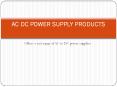 AC DC Power Supply Products PowerPoint PPT Presentation