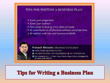 Tips for Writing a Business Plan