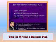 Tips for Writing a Business Plan