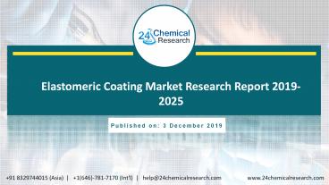 Elastomeric Coating Market Research Report 2019-2025