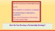 How Do You Develop a Partnership Strategy