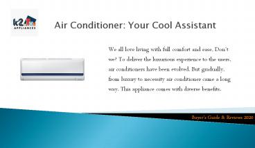 Air Conditioner: Your Cool Assistant