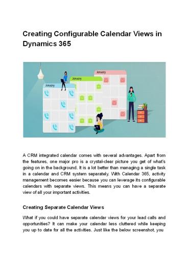 Creating Configurable Calendar Views in Dynamics 365