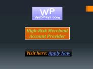 High-Risk Merchant Account Provider maintains all your pay-outs