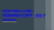 FOOD PANDA CLONE | FOODPANDA SCRIPT - DOD IT Solutions