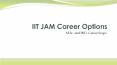 IIT JAM Career Options after qualifying M.Sc. and PhD PowerPoint PPT Presentation