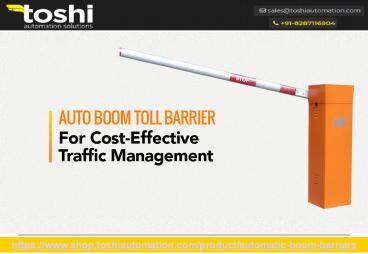 Automatic Boom Barrier Manufacturer