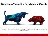 Overview of Securities Regulation in Canada