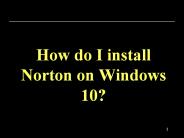How do I install Norton on Windows 10?